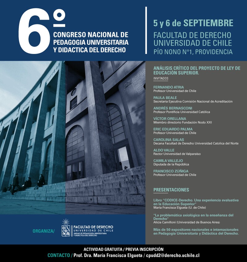 6° Congreso Nacional de Pedagogía Universitaria y Didáctica del Derecho